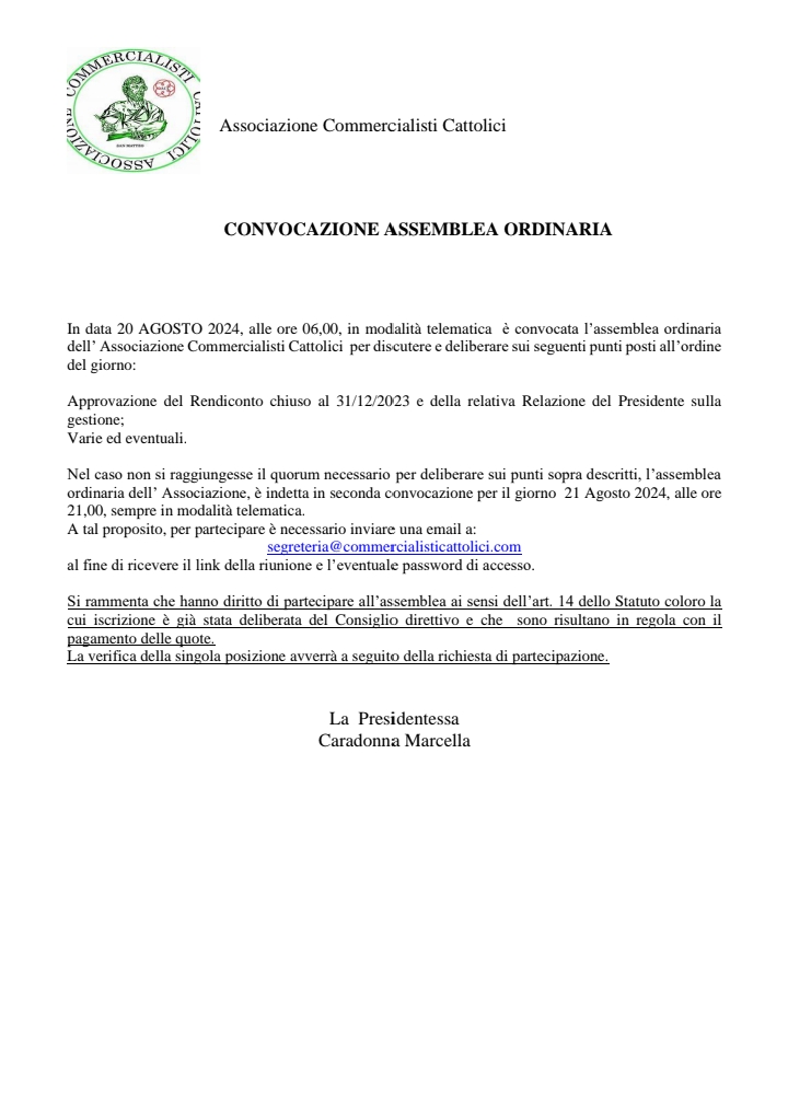 Avviso convocazione Assemblea 240813 120315